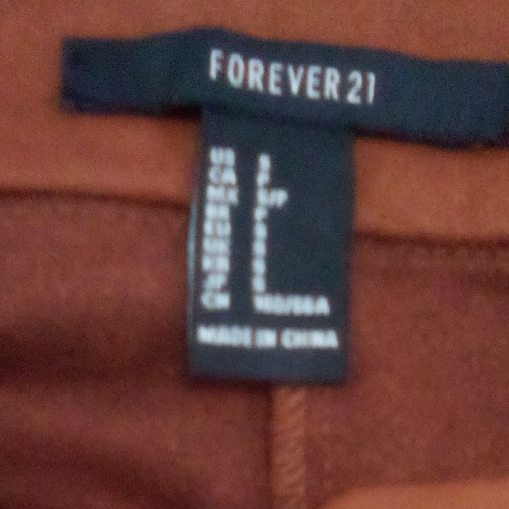 Forever 21  Faux Suede Flare Pants Size S Y2K - Picture 13 of 14